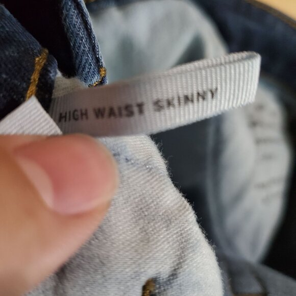 Loft Plus Jeans Womens Size 16 Blue High Waist Skinny Denim Stretch - Picture 3 of 14